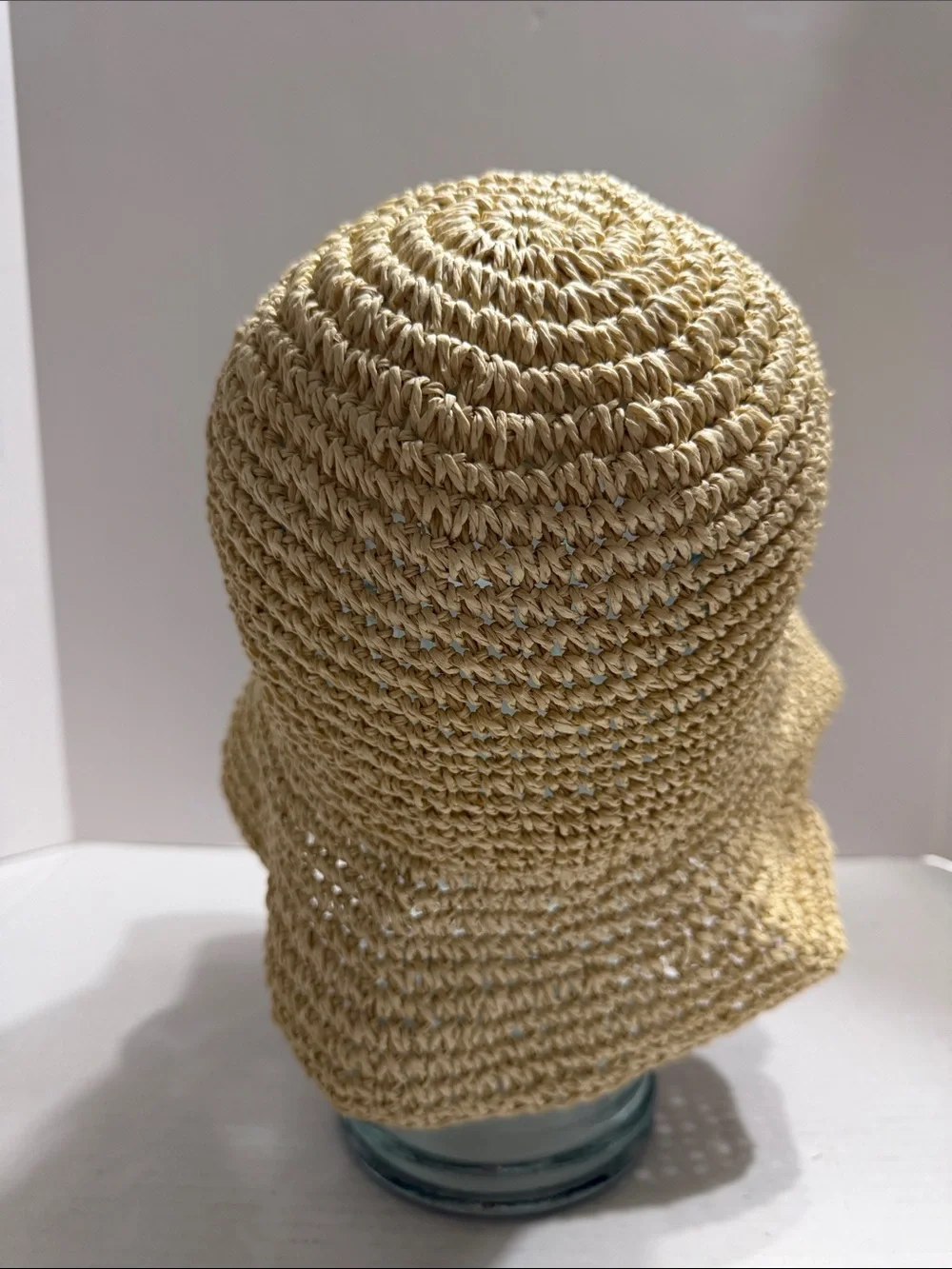 Woven Straw Bucket Hat - Yellow